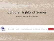 Tablet Screenshot of calgaryhighlandgames.org